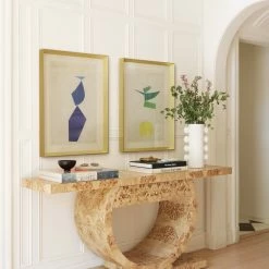 Lulu And Georgia Chloe Burl Wood Console Table