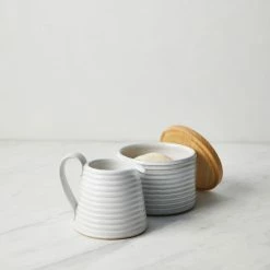 Lulu And Georgia Hemlock Sugar And Creamer Set By Farmhouse Pottery Kitchen + Dining