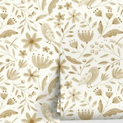 Hot Sale 🤩 Lulu And Georgia Earth Tones Garden Birds Wallpaper By Rylee + Cru 💯 6 Lulu And Georgia Earth Tones Garden Birds Wallpaper By Rylee + Cru