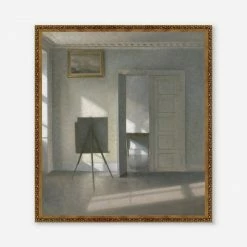 Lulu And Georgia 'Interior With An Easel' Wall Art By Vilhelm Hammershøi, Original Work Held By The J. Paul Getty Museum Walls