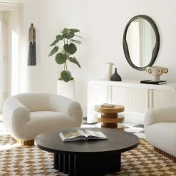 Top 10 🤩 Lulu And Georgia Curved + Rounded Doreen Round Mirror 👏 13 Lulu And Georgia Curved + Rounded Doreen Round Mirror