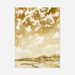 Lulu And Georgia 'Ochre Landscape' Print By Laurel-Dawn Latshaw Earth Tones