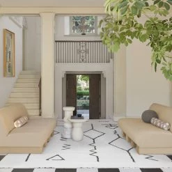 Lulu And Georgia Moroccan Flatweave Rug, Black And Natural By Sarah Sherman Samuel Sarah Sherman Samuel Collection