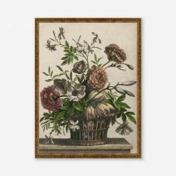 Lulu And Georgia Walls 'Marigolds, Single Anemone, Jasmine' Print By Jean-Baptiste Monnoyer