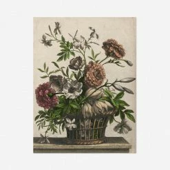 Lulu And Georgia Walls 'Marigolds, Single Anemone, Jasmine' Print By Jean-Baptiste Monnoyer