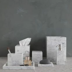 Lulu And Georgia New Marmol Bath Accessories By Kassatex