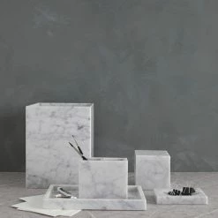 Lulu And Georgia New Marmol Bath Accessories By Kassatex