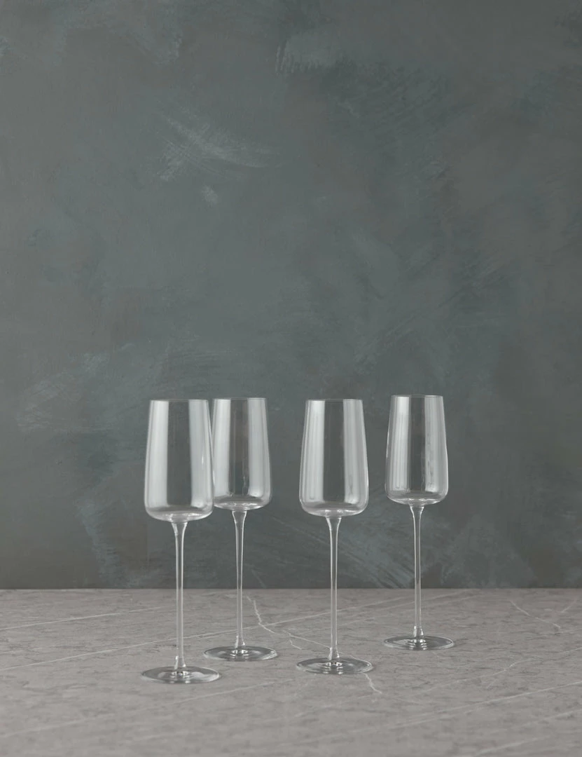 Buy 🥰 Lulu And Georgia Metropolitan Champagne Flutes (Set Of 4) By LSA International 💯 5 Lulu And Georgia Metropolitan Champagne Flutes (Set Of 4) By LSA International