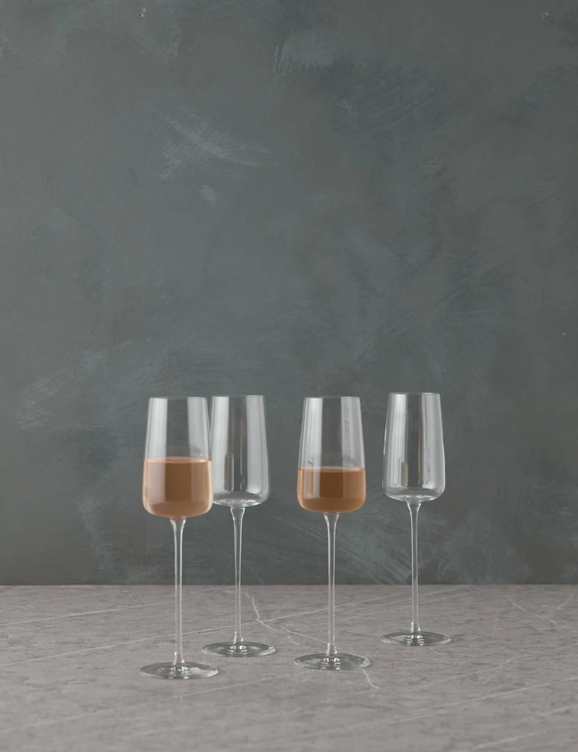Buy 🥰 Lulu And Georgia Metropolitan Champagne Flutes (Set Of 4) By LSA International 💯 3 Lulu And Georgia Metropolitan Champagne Flutes (Set Of 4) By LSA International