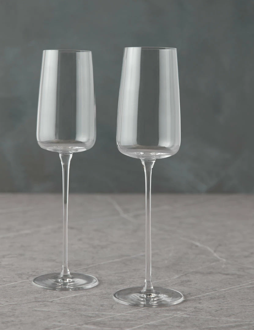 Buy 🥰 Lulu And Georgia Metropolitan Champagne Flutes (Set Of 4) By LSA International 💯 4 Lulu And Georgia Metropolitan Champagne Flutes (Set Of 4) By LSA International