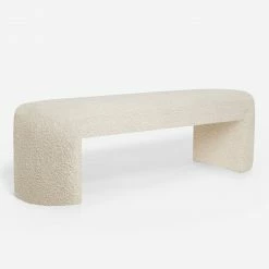 Lulu And Georgia Bouclé + Textural Fabric Mikhail Bench