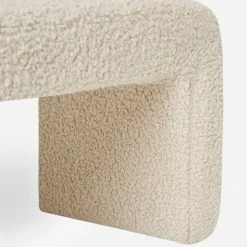 Lulu And Georgia Bouclé + Textural Fabric Mikhail Bench