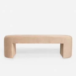 Lulu And Georgia Bouclé + Textural Fabric Mikhail Bench