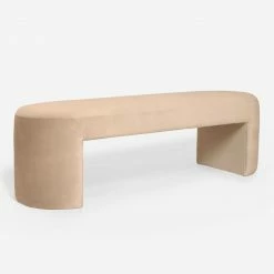 Lulu And Georgia Bouclé + Textural Fabric Mikhail Bench