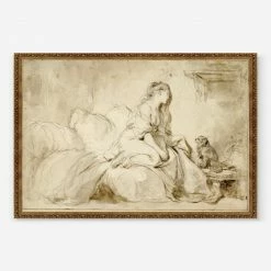 Lulu And Georgia 'Oh! IF Only He Were As Faithful To Me' Wall Art By Jean-Honoré Fragonard, Original Work Held By The J. Paul Getty Museum