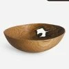Lulu And Georgia Oiled Ash Shallow Bowl With Hole By Namu Home Goods