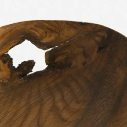 Lulu And Georgia Oiled Ash Shallow Bowl With Hole By Namu Home Goods