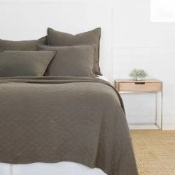 Lulu And Georgia Earth Tones Ojai Matelassé Coverlet By Pom Pom At Home