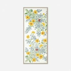 Lulu And Georgia Walls 'Fleurs Vertes Jaunes 1' Print By Paule Marrot