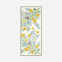 Lulu And Georgia Walls 'Fleurs Vertes Jaunes 2' Print By Paule Marrot