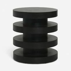Lulu And Georgia Pentwater Round Side Table By Sarah Sherman Samuel, Black