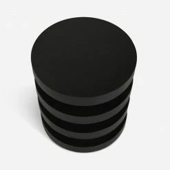 Lulu And Georgia Pentwater Round Side Table By Sarah Sherman Samuel, Black