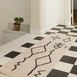 Lulu And Georgia Moroccan Flatweave Rug, Black And Natural By Sarah Sherman Samuel Sarah Sherman Samuel Collection