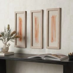 Lulu And Georgia Sahar Textile Wall Art (Set Of 3) Muted Pastels
