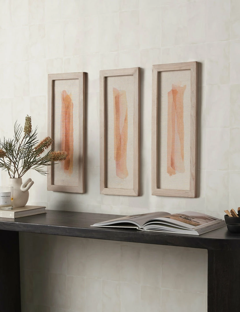 Buy 🤩 Lulu And Georgia Sahar Textile Wall Art (Set Of 3) Muted Pastels ❤️ 3 Lulu And Georgia Sahar Textile Wall Art (Set Of 3) Muted Pastels