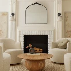 Lulu And Georgia Margie Swivel Chair Bouclé + Textural Fabric