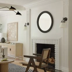 Lulu And Georgia Organic Harmony Collection Bourdon Double-Framed Round Mirror