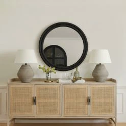 Lulu And Georgia Organic Harmony Collection Bourdon Double-Framed Round Mirror