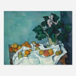 Lulu And Georgia Walls 'Still Life With Apples And A Pot Of Primroses' Print By Paul Cézanne