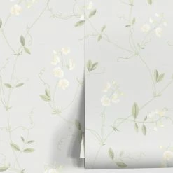 Lulu And Georgia New Scalamandre Sanna Wallpaper By Sandberg, Light Blue
