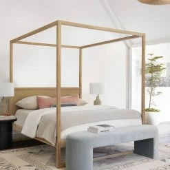 Lulu And Georgia Bouclé + Textural Fabric Mikhail Bench