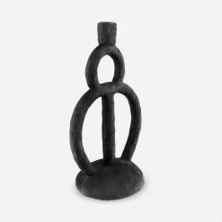 Lulu And Georgia Gisella Candle Holder, Matte Black