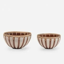 Lulu And Georgia Earth Tones Risako Decorative Bowls (Set Of 2)