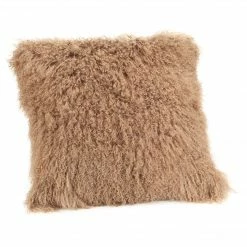 Lulu And Georgia Alda Shearling Pillow Earth Tones