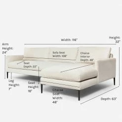 Lulu And Georgia Performance Fabric Furniture Allisen Sectional Sofa