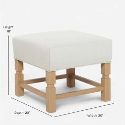 Lulu And Georgia Earth Tones Ambleside Ottoman By Ginny Macdonald