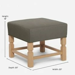 Lulu And Georgia Earth Tones Ambleside Ottoman By Ginny Macdonald