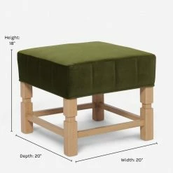 Lulu And Georgia Earth Tones Ambleside Ottoman By Ginny Macdonald