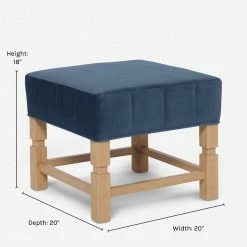 Lulu And Georgia Earth Tones Ambleside Ottoman By Ginny Macdonald