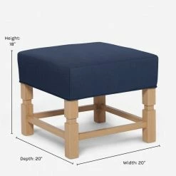 Lulu And Georgia Earth Tones Ambleside Ottoman By Ginny Macdonald