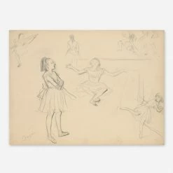 Lulu And Georgia 'Ballet Dancers Rehearsing' Wall Art By Edgar Degas