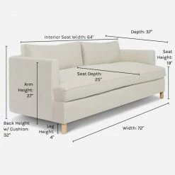 Brand new ๐ Lulu And Georgia Round + Curved Furniture Belmont Sofa By Ginny Macdonald ๐ 135 Lulu And Georgia Round + Curved Furniture Belmont Sofa By Ginny Macdonald