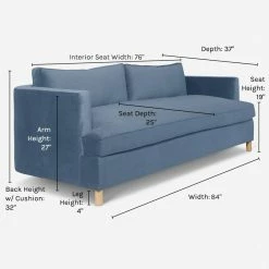 Brand new ๐ Lulu And Georgia Round + Curved Furniture Belmont Sofa By Ginny Macdonald ๐ 105 Lulu And Georgia Round + Curved Furniture Belmont Sofa By Ginny Macdonald