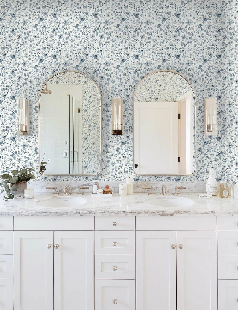 Budget 🤩 Lulu And Georgia Blue Floral Wallpaper By Rylee + Cru Walls ✨ 3 Lulu And Georgia Blue Floral Wallpaper By Rylee + Cru Walls