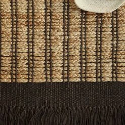 Lulu And Georgia Bryn Jute Rug, Natural And Espresso Malene Barnett Kindred Collection