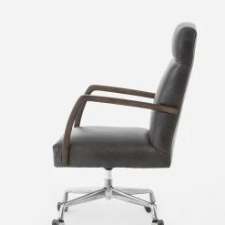 Lulu And Georgia Camden Leather Office Chair, Ebony Furniture